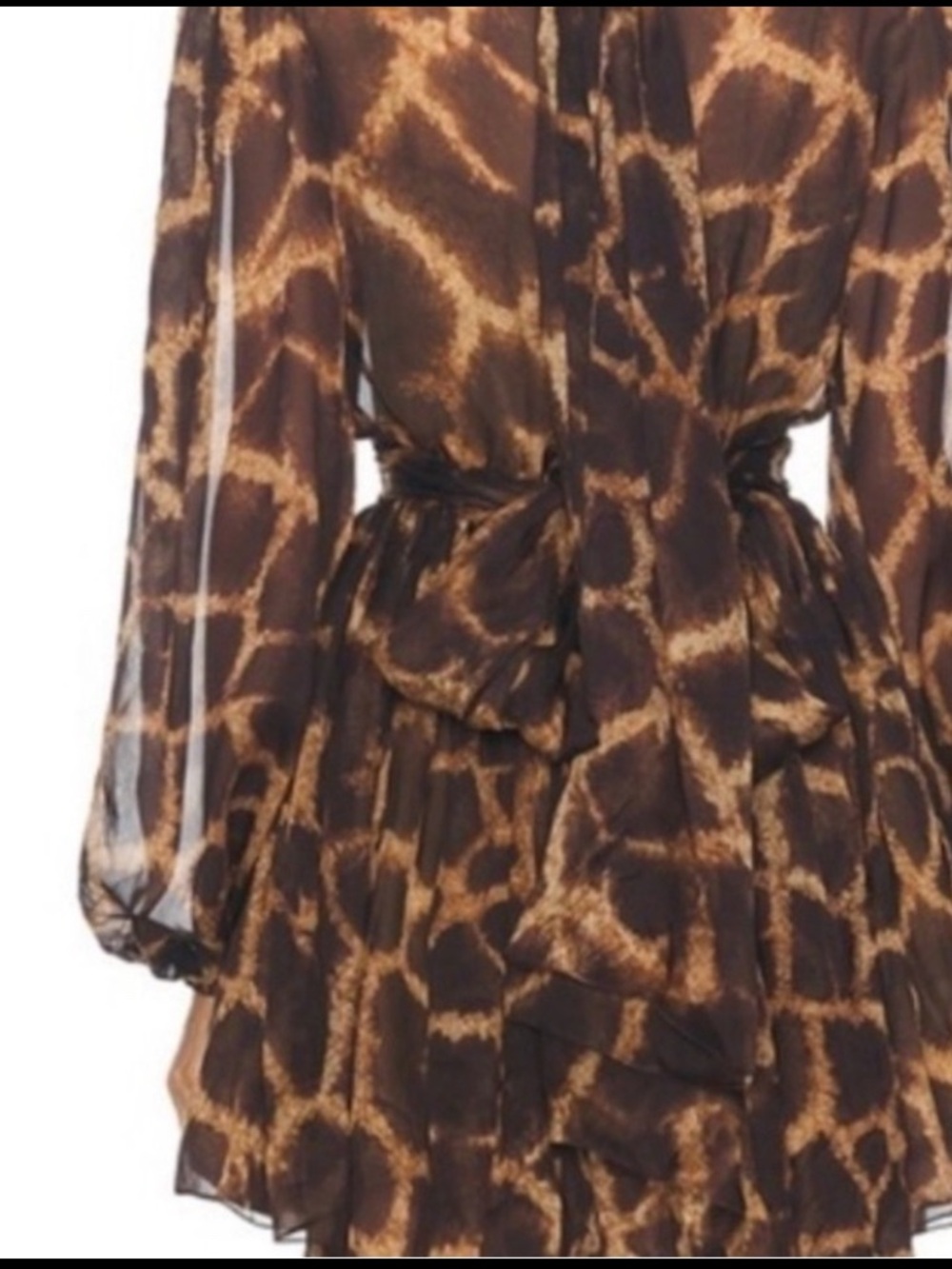 Dolce & Gabbana Silk Chiffon Dress | Size 10 | Authentic | Retail $3,200